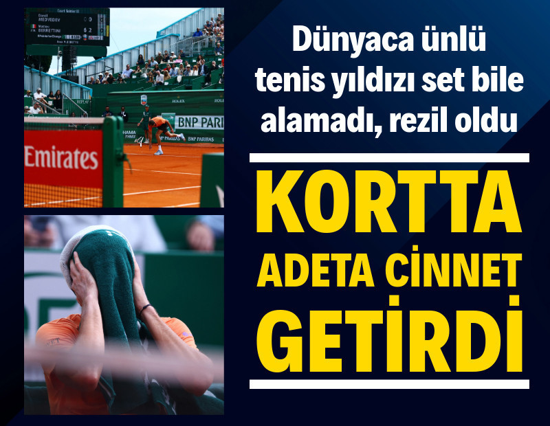 Medvedev cinnet getirdi: Set bile alamadı, rezil oldu!