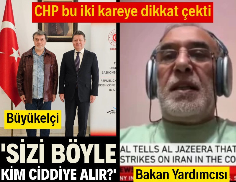 CHP iki fotoğrafı gösterdi: Sizi böyle kim ciddiye alır?