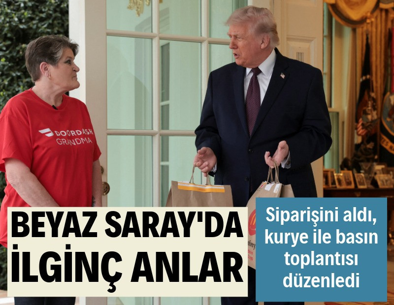 Trump, kurye ile basın toplantısı yaptı