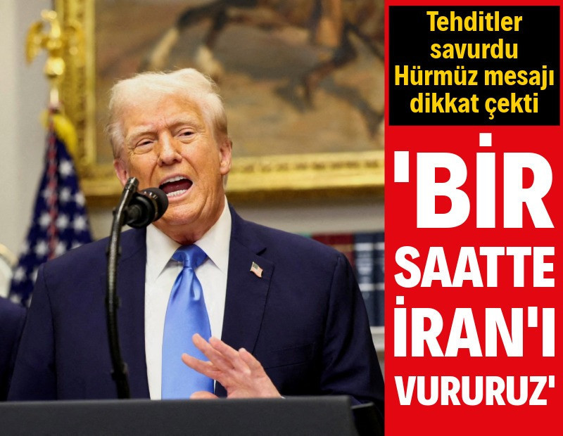 Trump yine parmak salladı: Bir saatte İran'ı vururuz