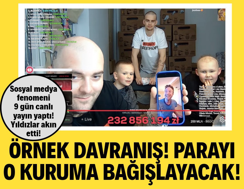 9 gün canlı yayın yapan sosyal medya fenomeni rekor bağış topladı