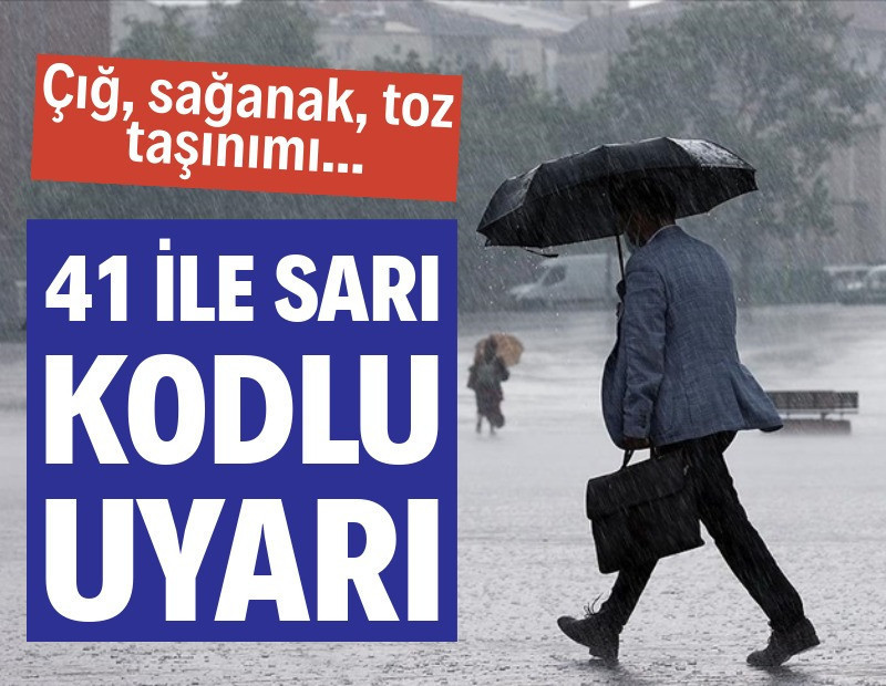 Su baskınlarına dikkat! 41 ile sarı kodlu uyarı