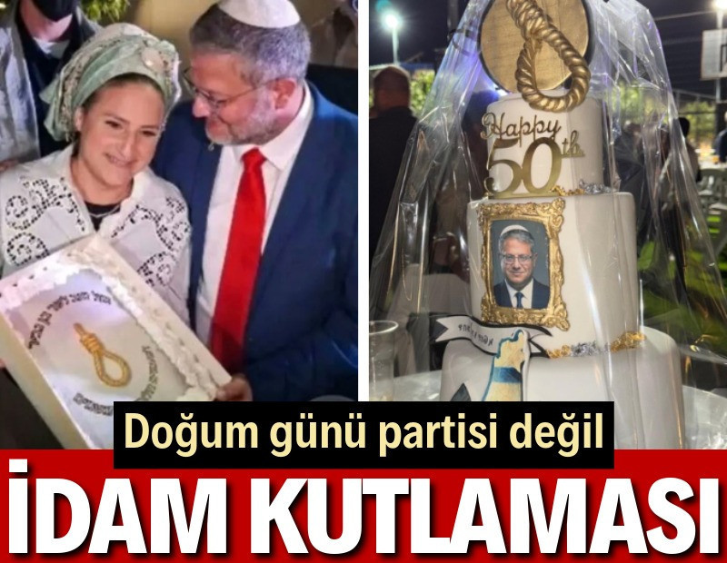 İsrailli bakanın doğum günü partisinde skandal pasta