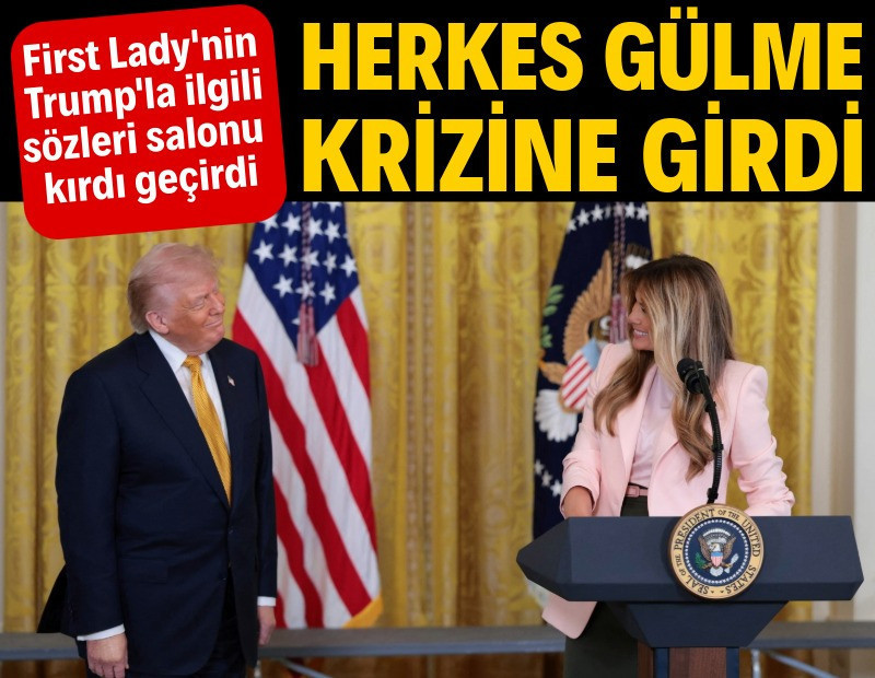 First Lady'nin Trump'la ilgili sözleri herkesi kahkahaya boğdu, kendileri bile güldü