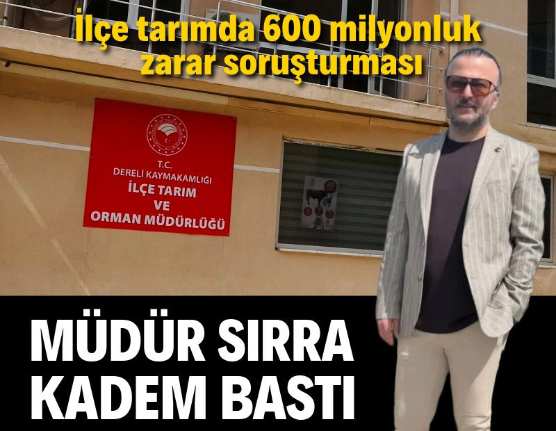 İlçe tarımda 600 milyonluk zarar soruşturması: Müdür sırra kadem bastı