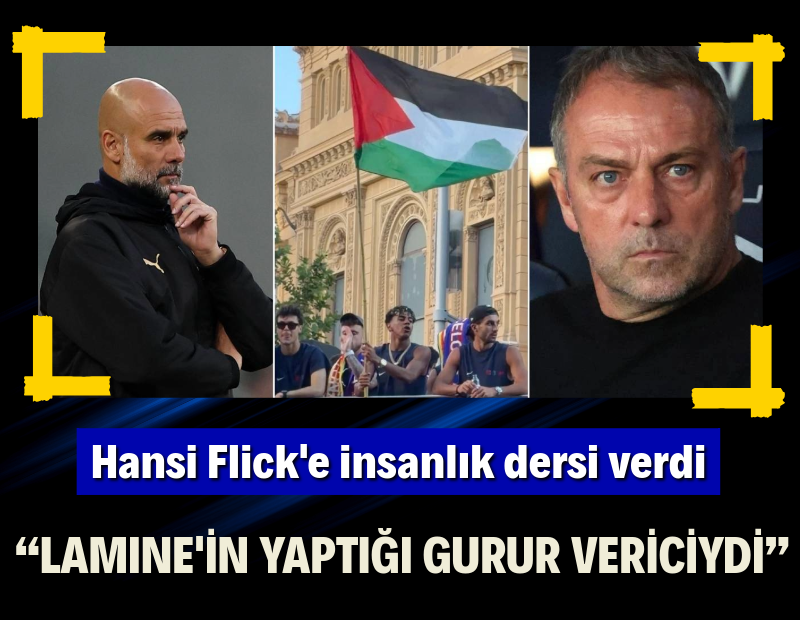 Guardiola, Hansi Flick'e insanlık dersi verdi: Yamal'a Filistin desteği