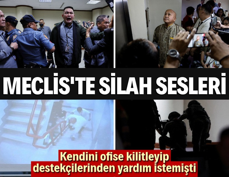 Senatör kendini ofisine kapatmıştı... Meclis binasında silah sesleri