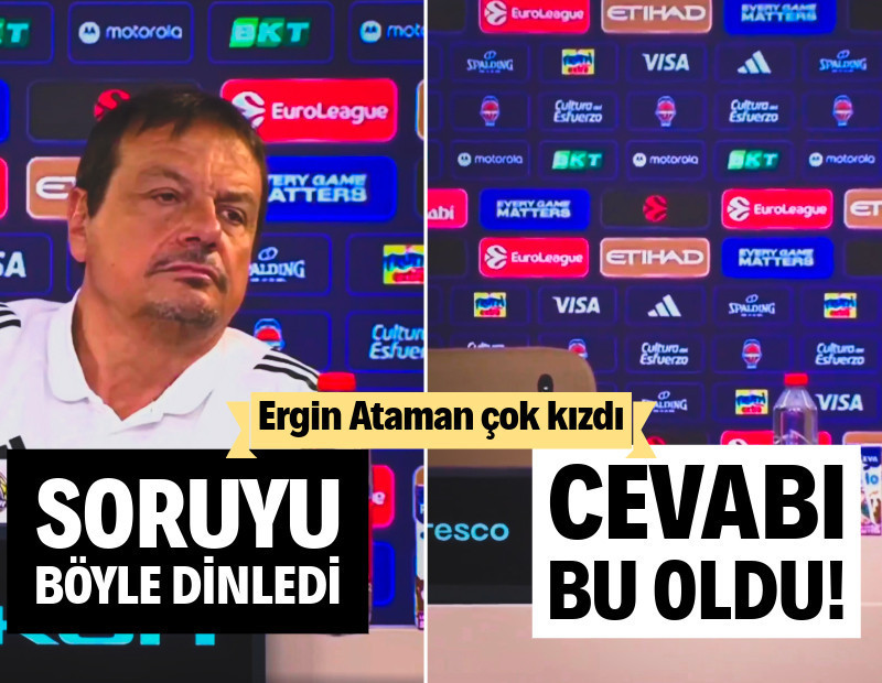 Ergin Ataman, soruyu duyar duymaz basın toplantısını terk etti