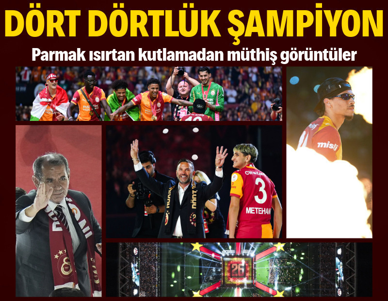 Galatasaray 26. şampiyonluğunu RAMS Park'ta kutluyor: Binlerce taraftar tribünlerde