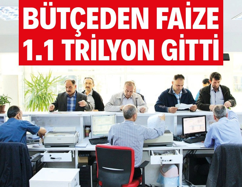 Bütçeden faize 1.1 trilyon gitti