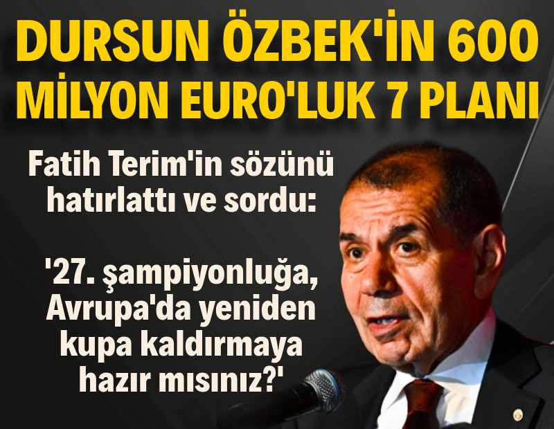Dursun Özbek 7 programı açıkladı: '600 milyon Euro gelir ve Avrupa kupası'