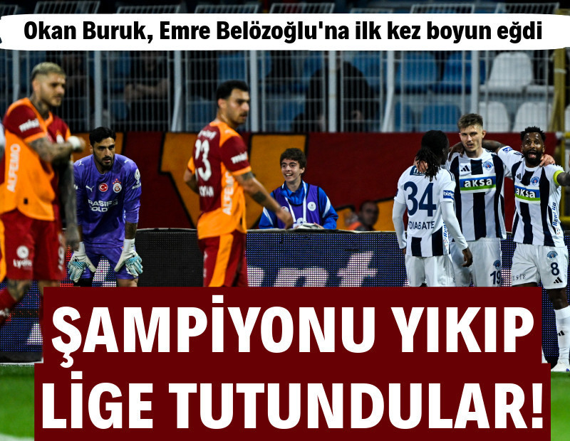Kasımpaşa Galatasaray'ı yıktı, lige tutundu: 1-0