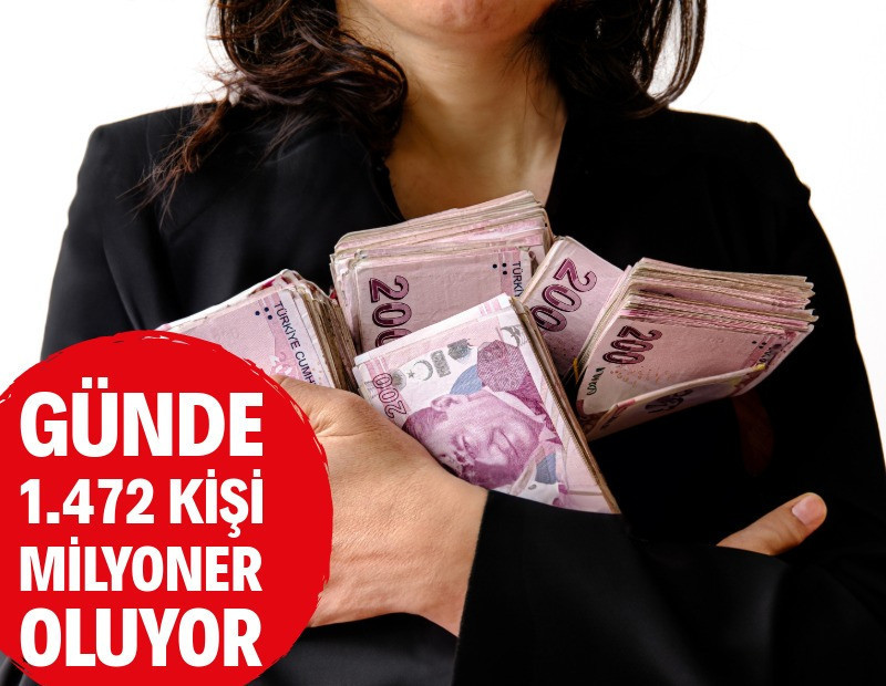 Günde 1.472 kişi milyoner oluyor
