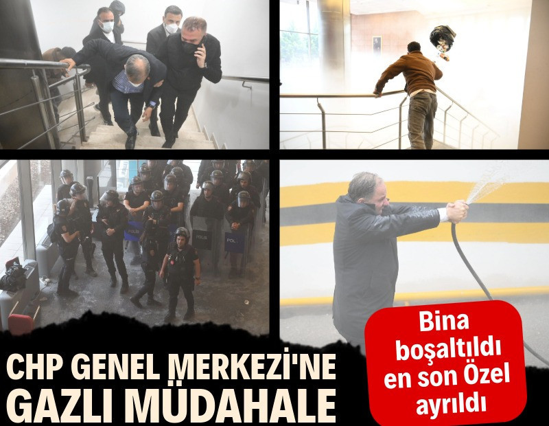 Polis, CHP Genel Merkezi'ne böyle girdi