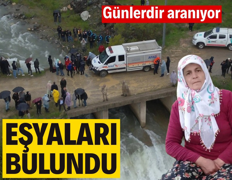 Muş'ta derede kaybolan kadının eşyaları bulundu