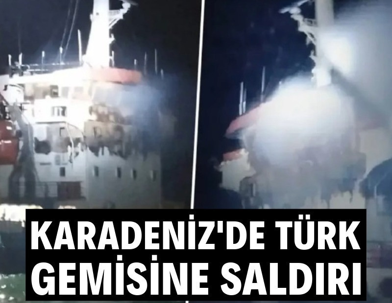 Karadeniz'de Türk gemisi vuruldu