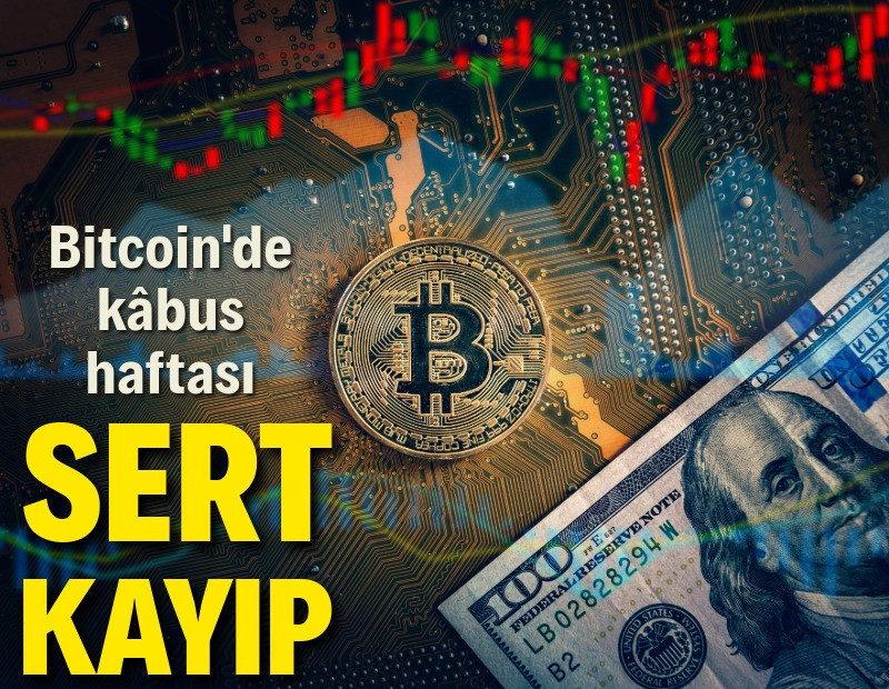 Bitcoin'de sert kayıp: Bir haftada yüzde 16 düştü