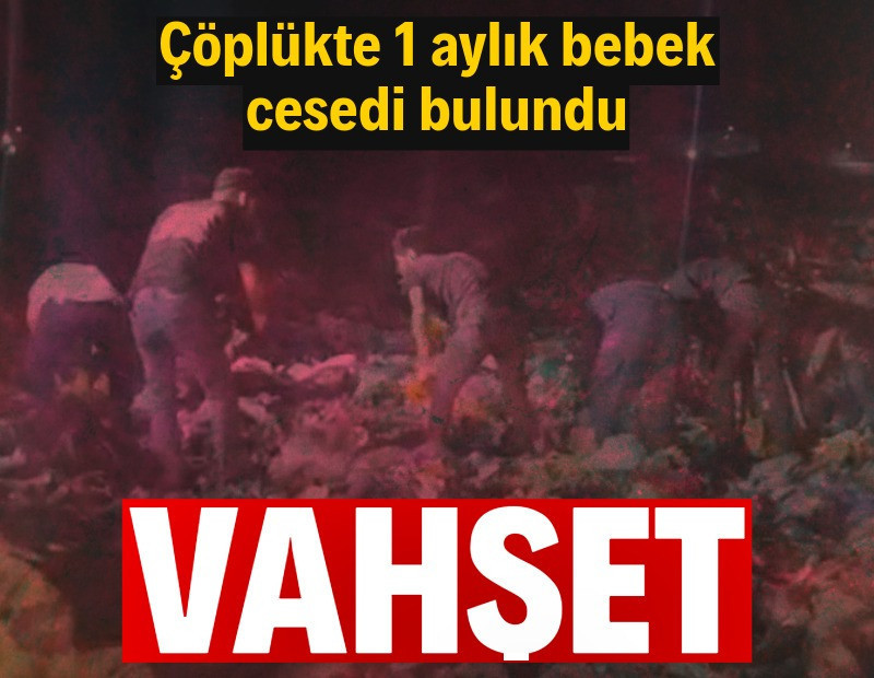 Çöplükte 1 aylık bebek cesedi bulundu