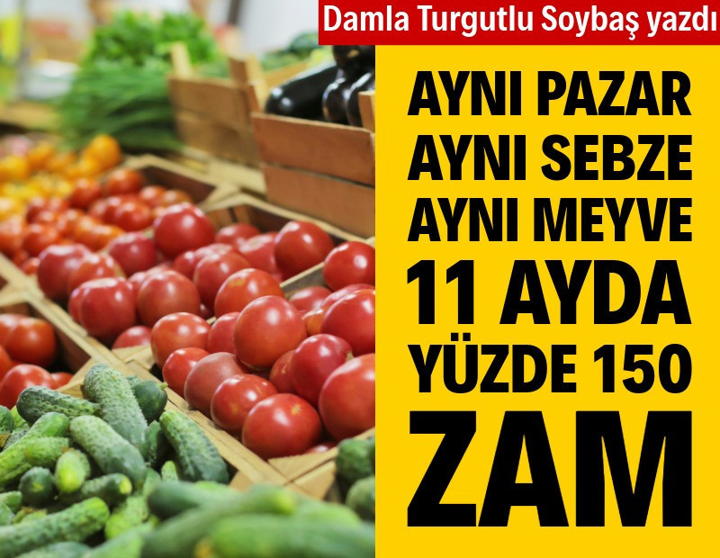 Aynı Pazar, Aynı Sebze, Aynı Meyve: 11 Ayda %150 Zam