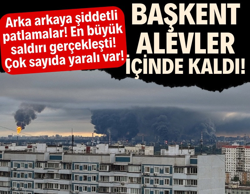 Ukrayna, Moskova'yı vurdu: Alev ve dumanlar yükseldi, çok sayıda yaralı var