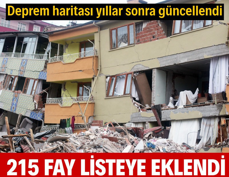 Deprem haritası yıllar sonra güncellendi: 215 diri fay daha listeye eklendi