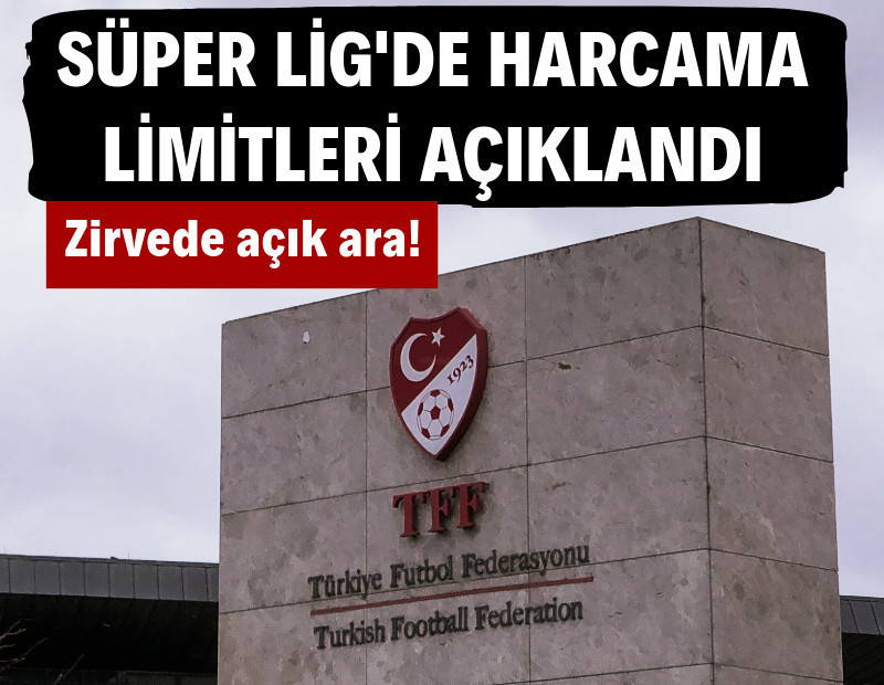Süper Lig'de harcama limitleri belli oldu: Zirvede Galatasaray var