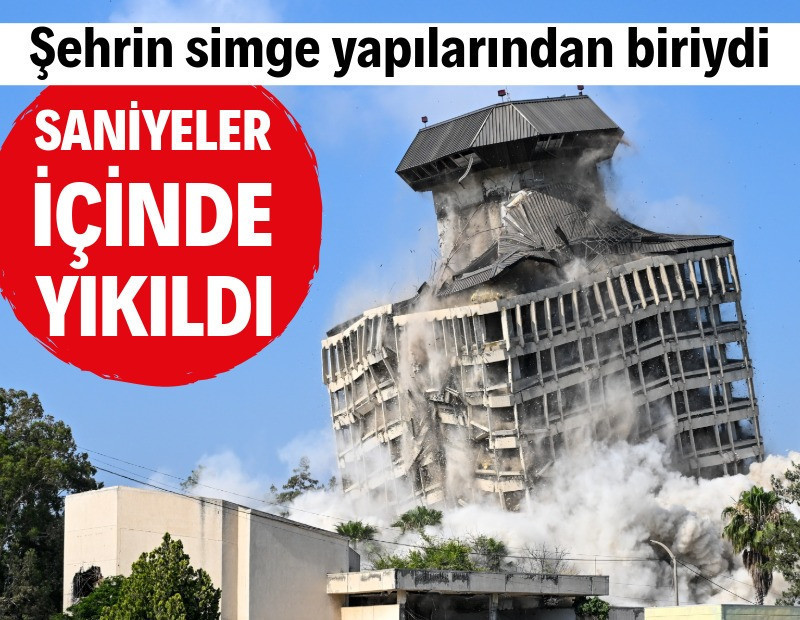 Şehrin simge yapısı saniyeler içinde yıkıldı