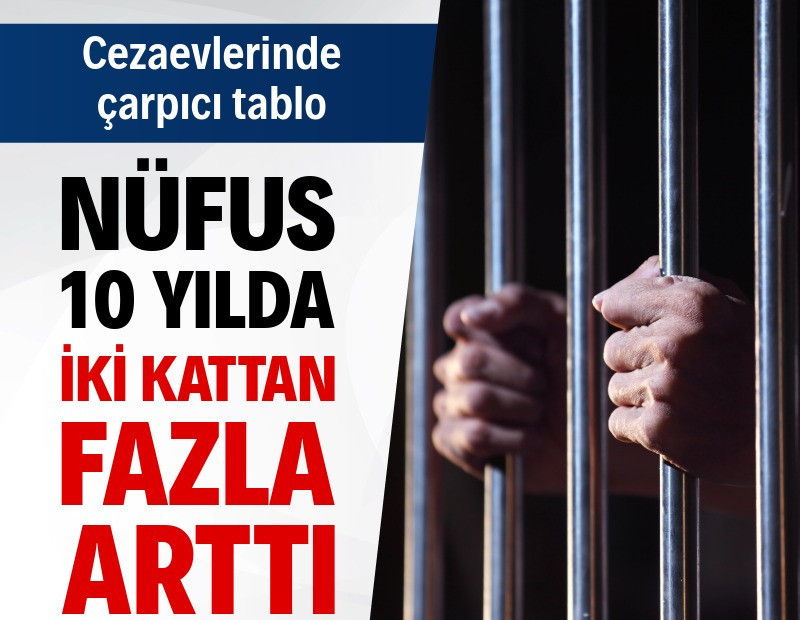 Cezaevlerindeki kişi sayısı 2,4 kat arttı