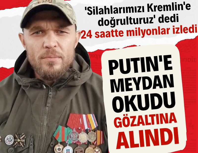 Putin'e meydan okuyan eski asker gözaltına alındı