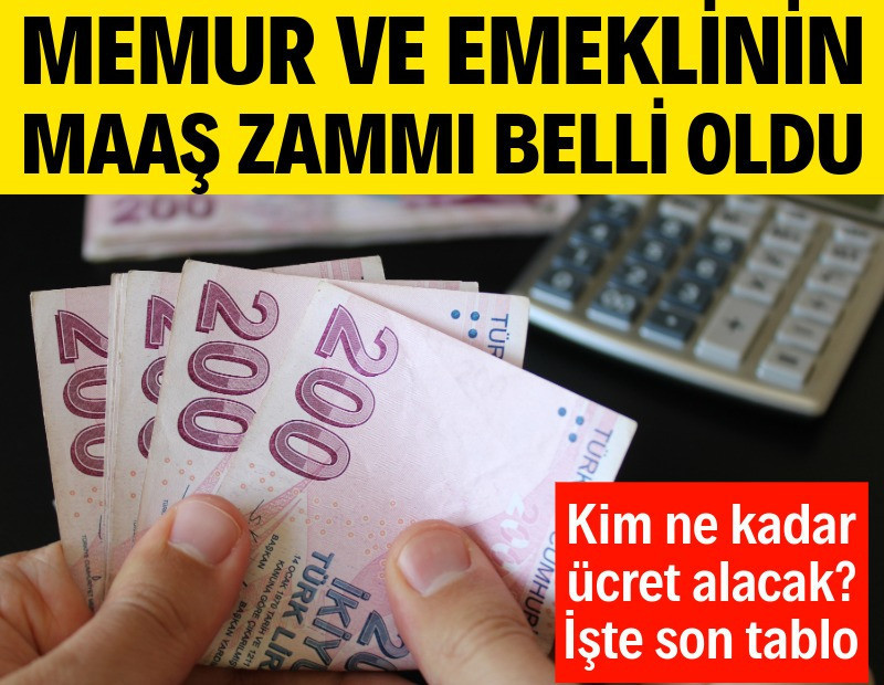 Temmuz 2026 memur ve emekli maaş zamları belli oldu