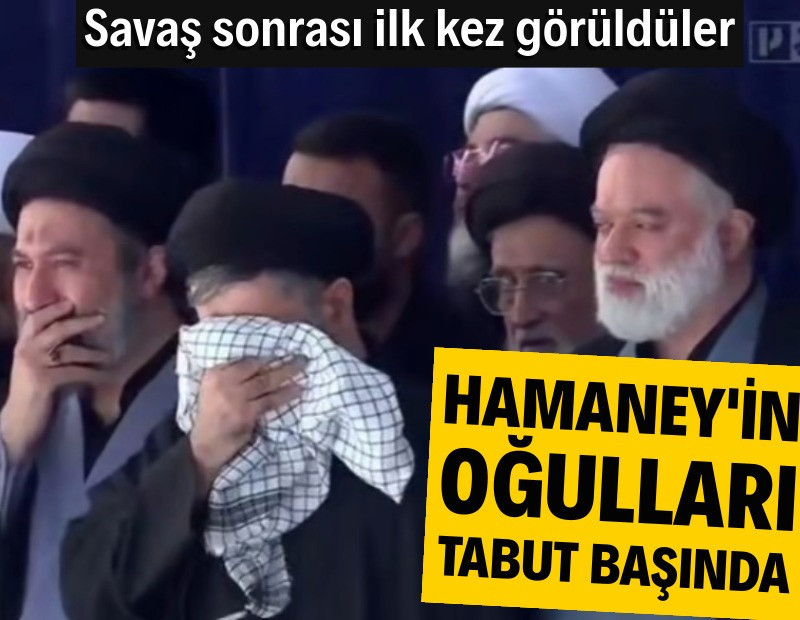 Milyonların katıldığı cenaze: Hamaney'in üç oğlu tabut başında