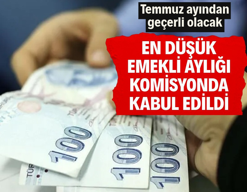 'En düşük emekli aylığı' TBMM komisyonunda kabul edildi
