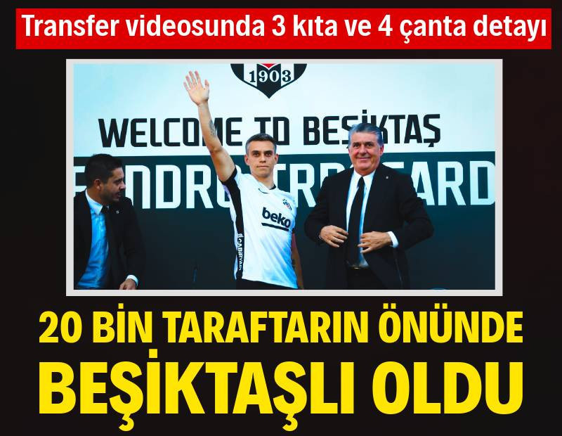 Leandro Trossard, 20 bin taraftarın önünde Beşiktaşlı oldu: Transfer videosunda 3 kıta ve 4 çanta detayı