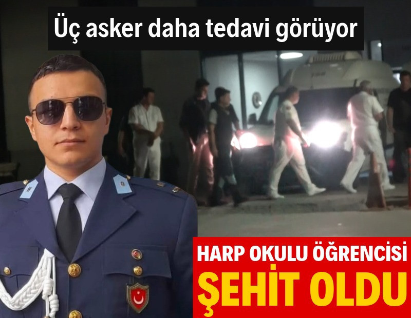 Eğitim sırasında fenalaşan 4 askeri öğrenciden 1'i şehit oldu