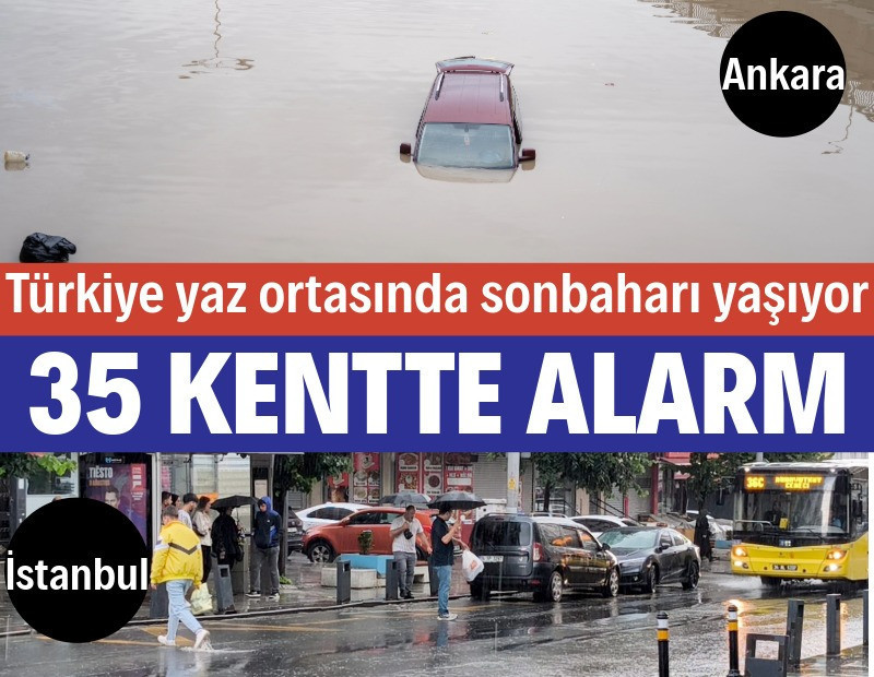 35 ile Meteoroloji'den sarı ve turuncu kodlu uyarı