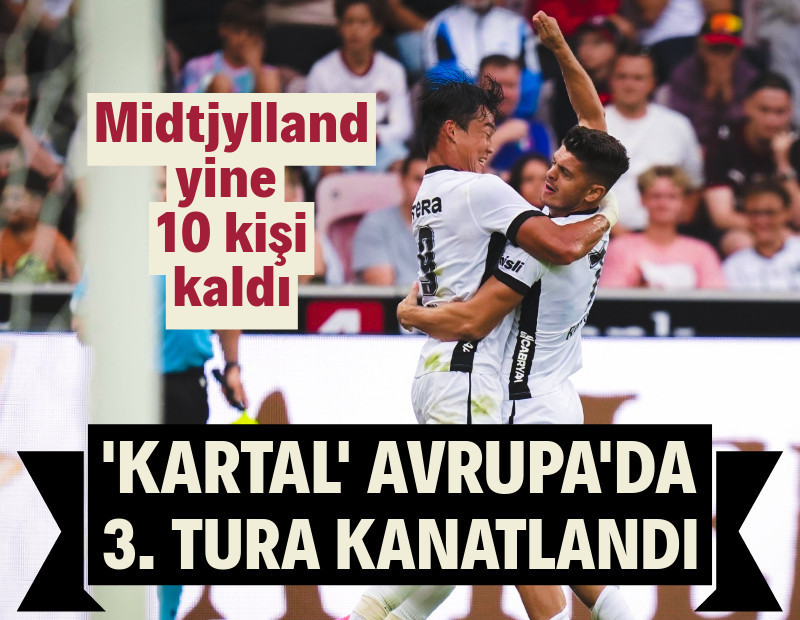Beşiktaş, Avrupa'da turladı: Midtjylland yine 10 kişi kaldı
