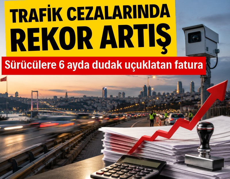 Trafik cezaları 6 ayda 100 milyar lirayı aştı