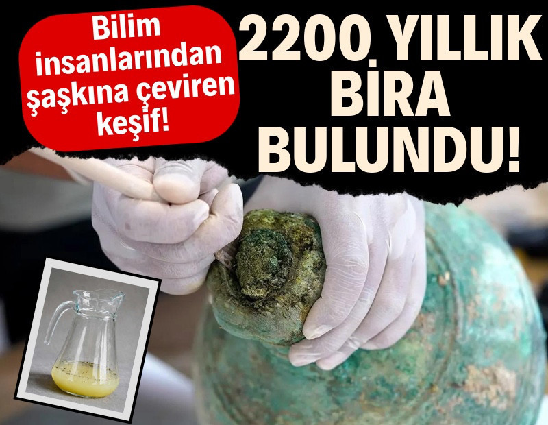 Mezarlıkta 2200 yıllık bira bulundu