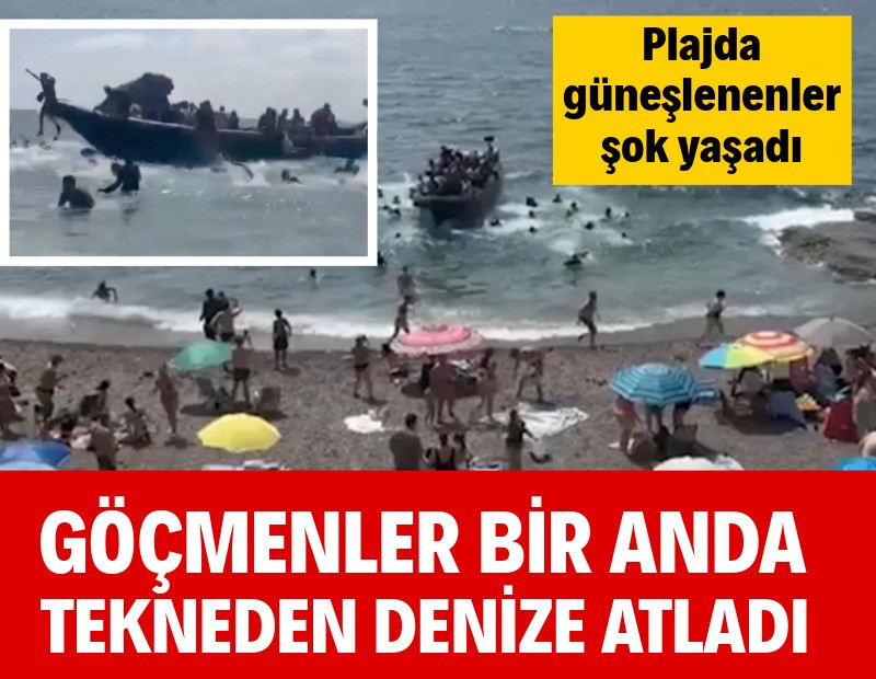 Avrupa'da yeni göçmen şoku: Onlarca kişiyi tekneyle turistik plaja terk ettiler