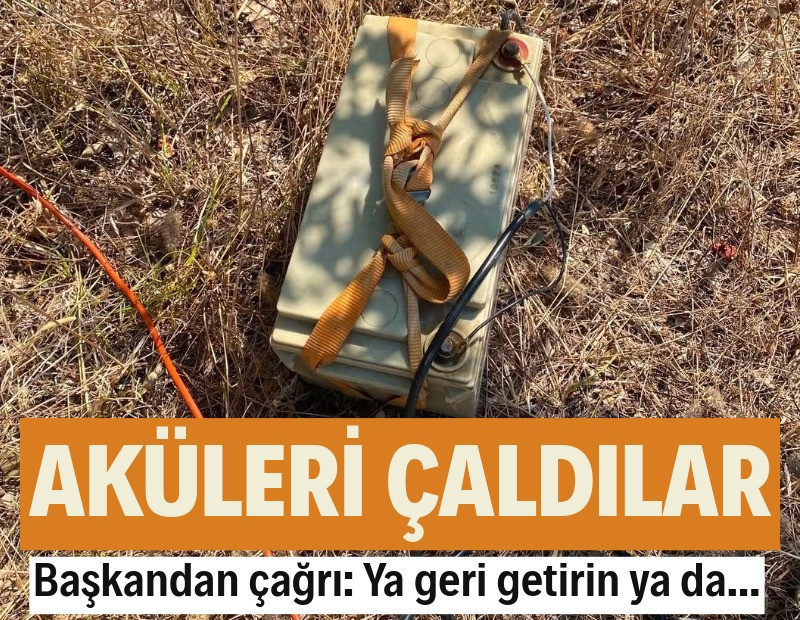 Petrol arama cihazlarının aküleri çalındı