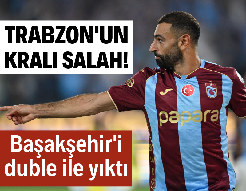 Trabzon'un kralı Salah! Başakşehir'i tek başına geçti: 2-1