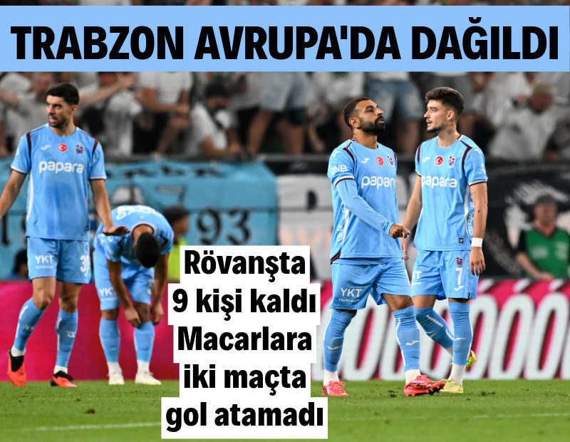 Trabzonspor Konferans Ligi'ne düştü: 9 kişi kaldı, Ferencvaros'a 4-0 kaybetti