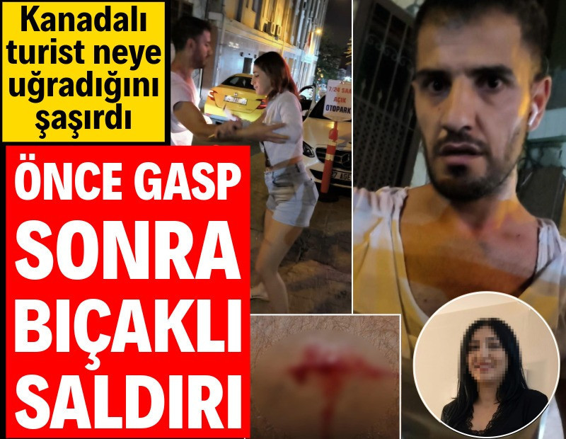 Karaköy'de Kanadalı turist neye uğradığını şaşırdı: Önce gasp sonra bıçaklı saldırı