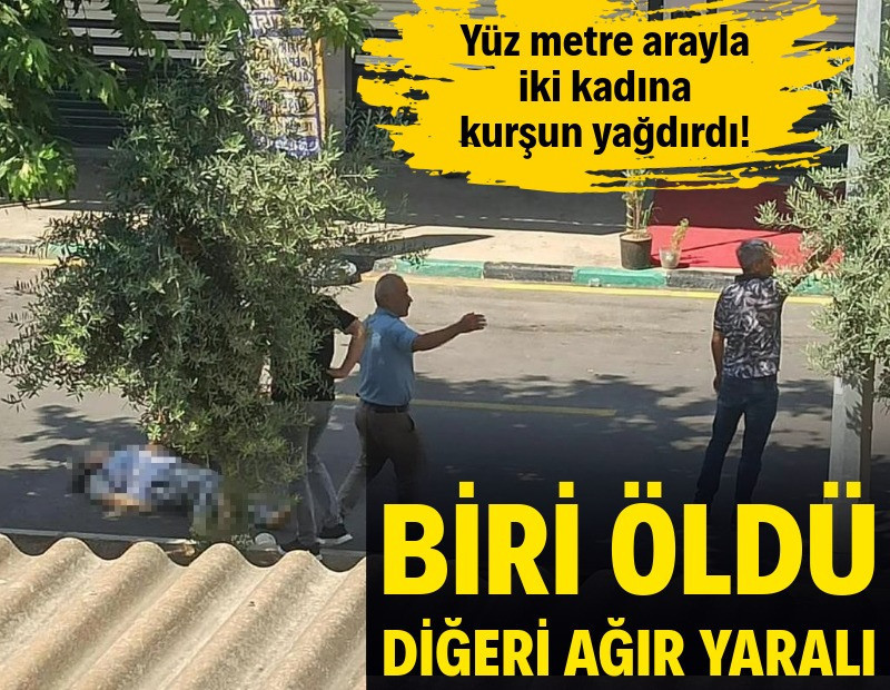 Yüz metre arayla iki kadına kurşun yağdırdı! Eşi öldü baldızı ağır yaralı