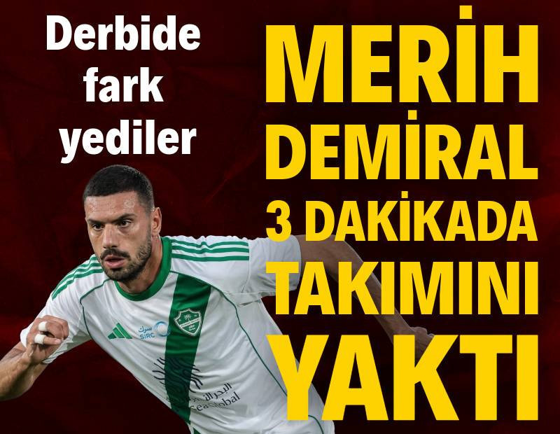 Merih Demiral 3 dakikada takımını yaktı: Derbide fark yediler