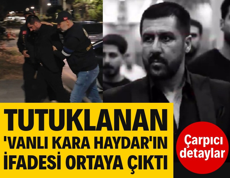 Tutuklanan 'Vanlı Kara Haydar' Mehmet Fatih Tançalan'ın ifadesinde çarpıcı detaylar