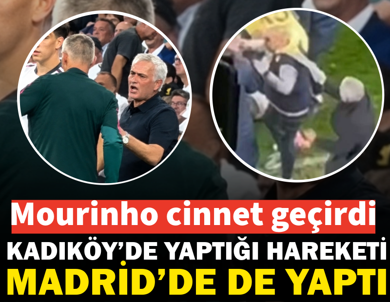 Kadıköy’de yaptığı hareketi Madrid’de de yaptı: Mourinho cinnet geçirdi