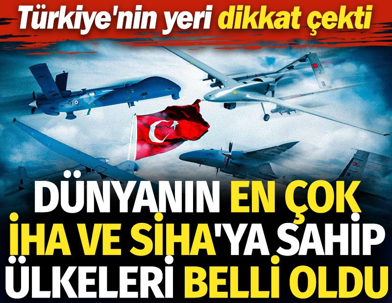 Dünyanın en çok İHA ve SİHA'ya sahip ülkeleri belli oldu. Türkiye'nin yeri dikkat çekti
