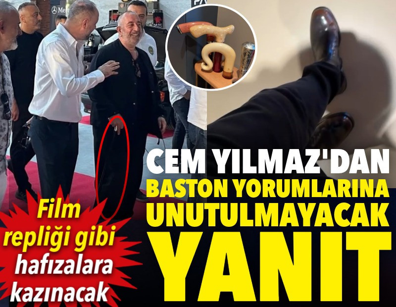 Cem Yılmaz'dan baston yorumlarına unutulmayacak yanıt. Film repliği gibi hafızalara kazınacak