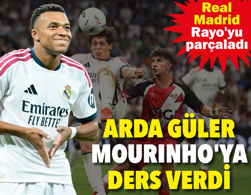 Arda Güler Mourinho'ya ders verdi! Real Madrid, Rayo Vallecano'yu parçaladı